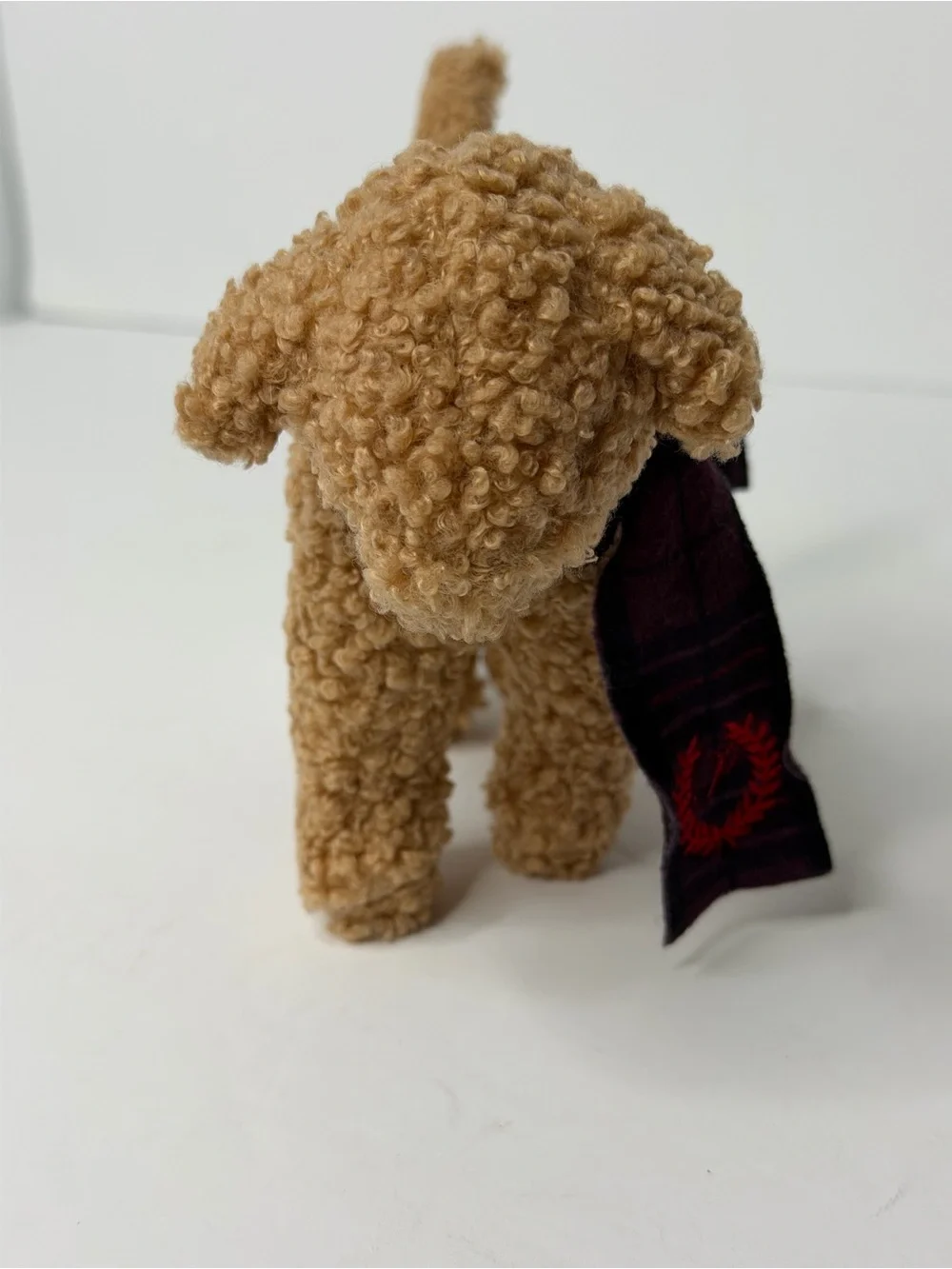 Victoria's Secret PINK Plush Sherpa Mini Dog Tan red scarf - Holiday 2024 - Picture 2 of 9